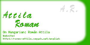 attila roman business card